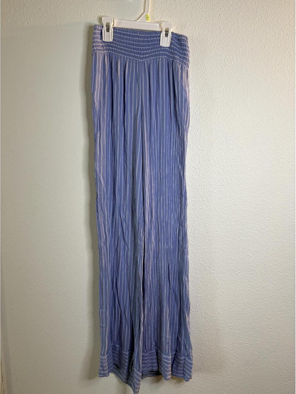Billabong Blue Striped Wide Leg Pants Small